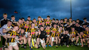 <p>2022 O'Neill's Leinster GAA Under 20 Hurling Championship Final, Netwatch Cullen Park, Carlow 9/5/2022. Wexford vs Kilkenny. Kilkenny celebrate winning. ©INPHO/Evan Treacy</p>