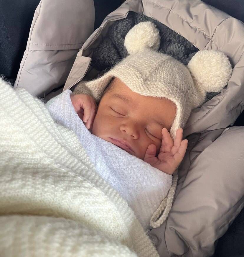 Vogue Williams shared the snap of her newborn on Instagram. Pic: Vogue Williams via Instagram