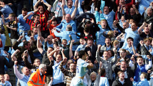 <p>It is 10 years this week since Sergio Aguero’s title-clinching winner against QPR (Dave Thompson/PA)</p>