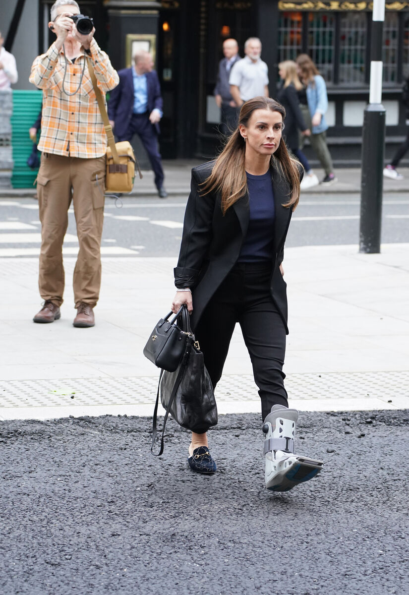 Coleen Rooney arrives at the Royal Courts Of Justice, London (Ian West/PA)