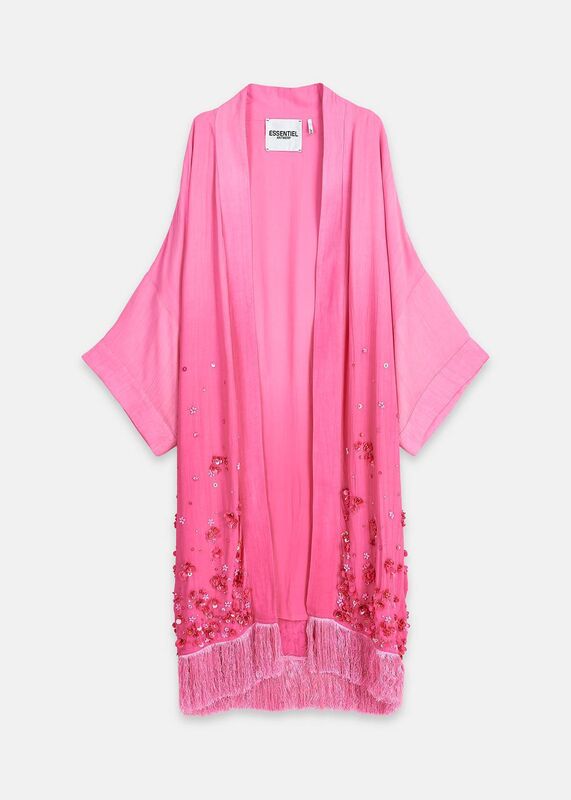 Pink Embroidered Kimono, €395, Essentiel Antwerp