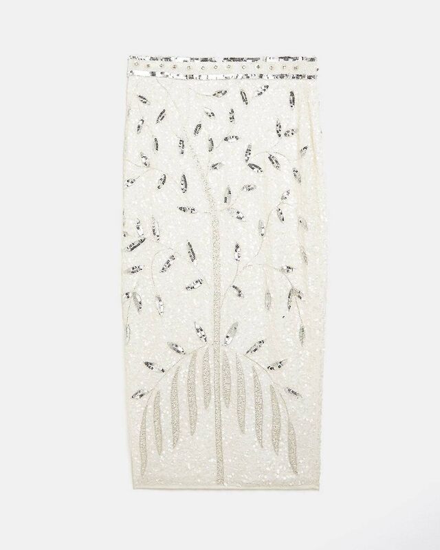 White Sequin Skirt, €107, River Island