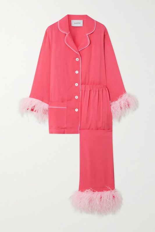 Feather Trimmed PJ Style Co-Ord, €309.52, Net-A-Porter