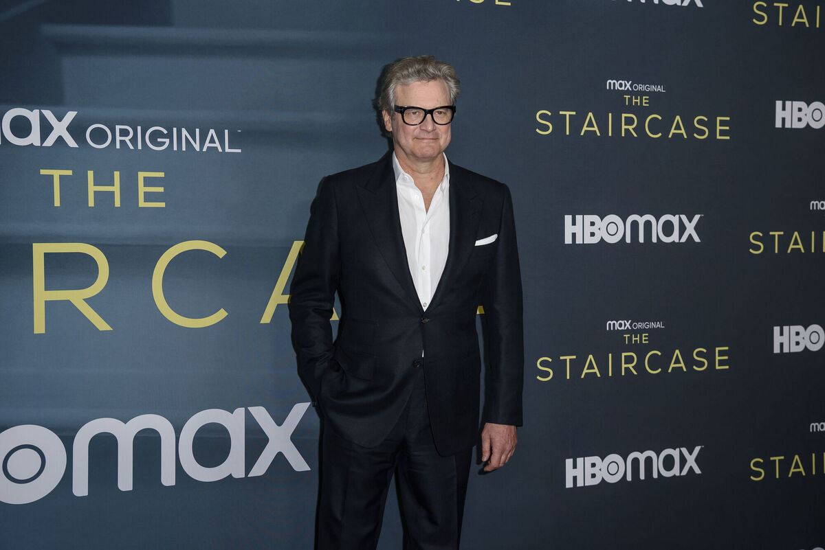 Colin Firth attends the HBOMax television mini series premiere of "The Staircase," at the Museum of Modern Art