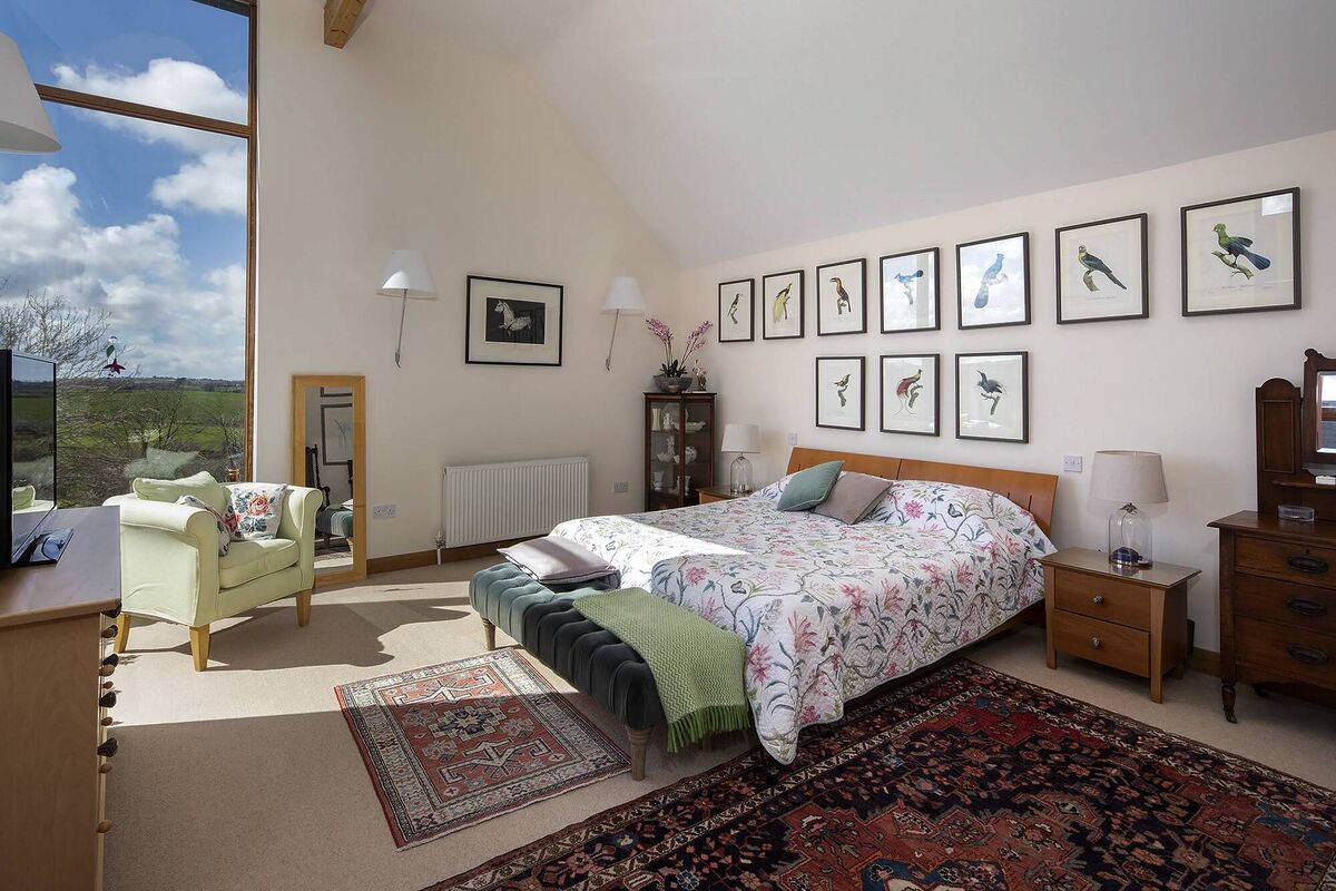 Main bedroom with corner window