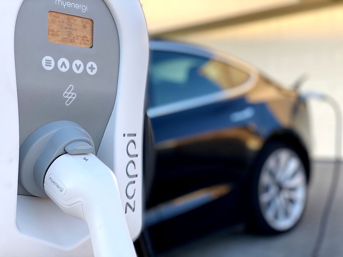 Installing an EV charger or leaving the cabling for one in place, makes sense where BEVs will be king of the road from 2030. Pictured is the EV/PHEV Zappi charger, produced by myenergy.ie. 