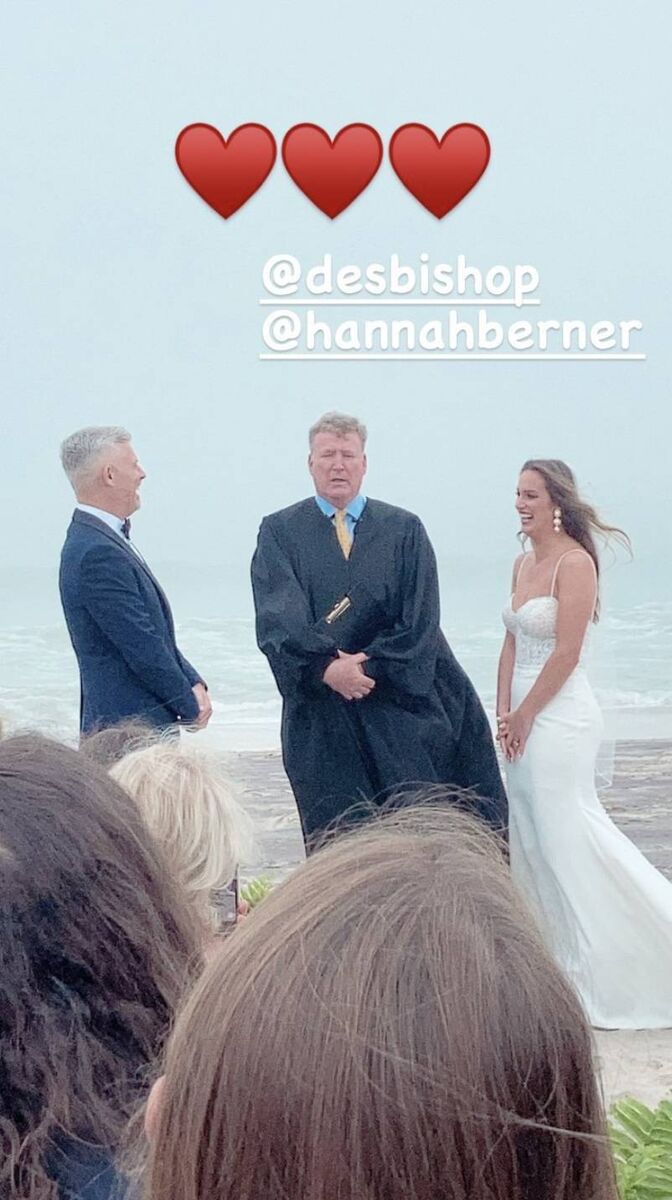 Friends shared snippets of the big day on social media. Pic: @tedjonesworld via Instagram