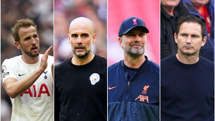 Harry Kane, Pep Guardiola, Jurgen Klopp and Frank Lampard have plenty at stake (Adam Davy/Andrew Matthews/PA)
