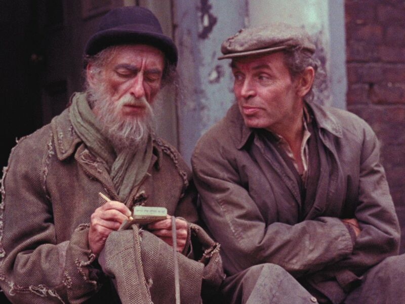 David Kelly as Rashers Tierney with Brendan Cauldwell as Hennessy in a scene from RTÉ series Strumpet City. David Kelly as Rashers Tierney with Brendan Cauldwell as Hennessy in a scene from RTÉ series Strumpet City.