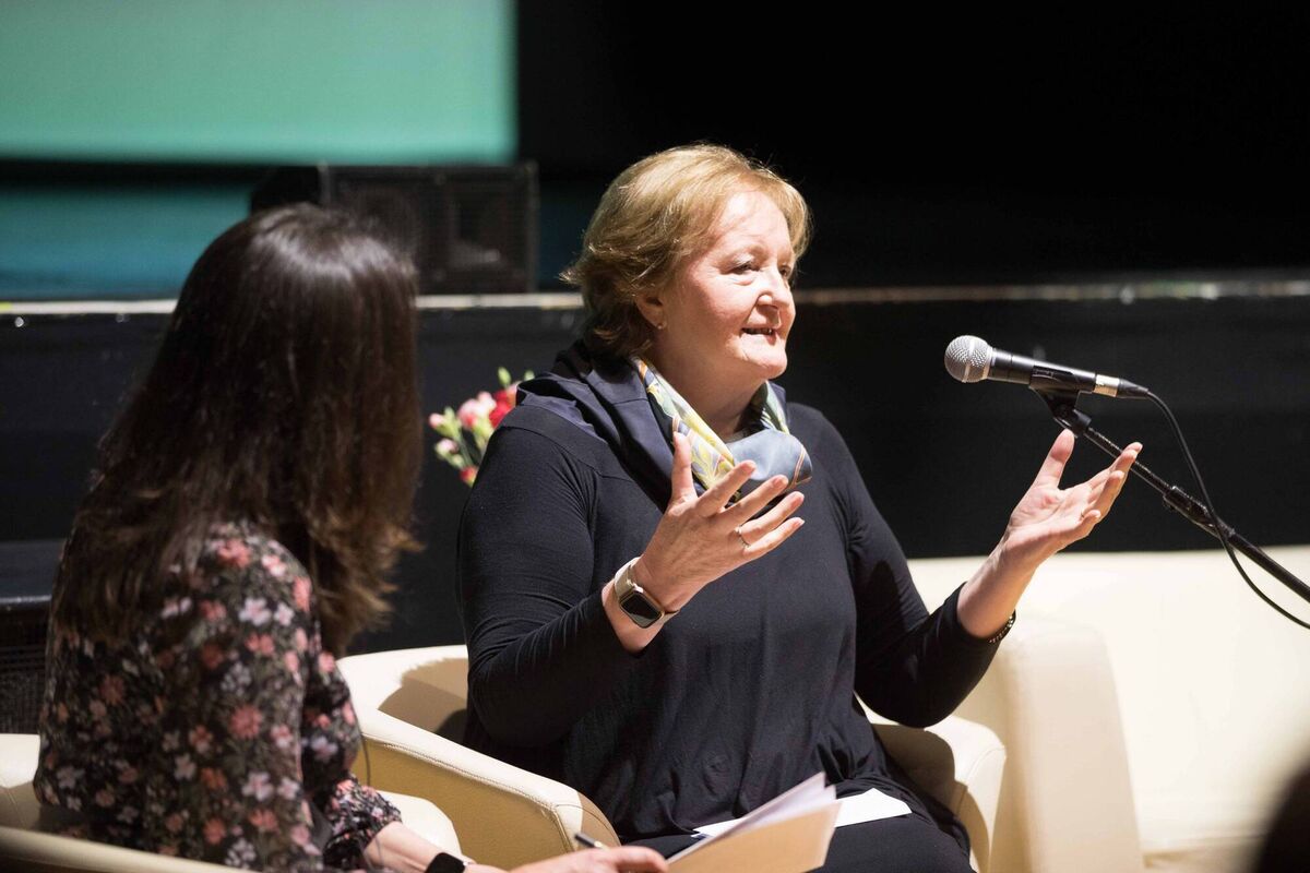 Madeleine Taylor-Quinn, who was Co Clare’s first-ever female TD in 1981, speaking at the event. Picture: Eamon Ward