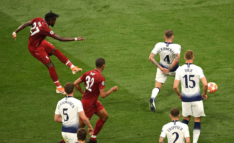 Liverpool's last Champions League final appearance in 2019 saw Divock Origi score their second goal against Spurs to win the title at the Wanda Metropolitano in Madrid. Photo: Joe Giddens/PA