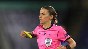 <p>Match referee Stephanie Frappart</p>