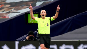 <p>Referee Mike Dean has the dubious honour of being roundly disparaged by pretty much all fans. 	Picture:PA</p>