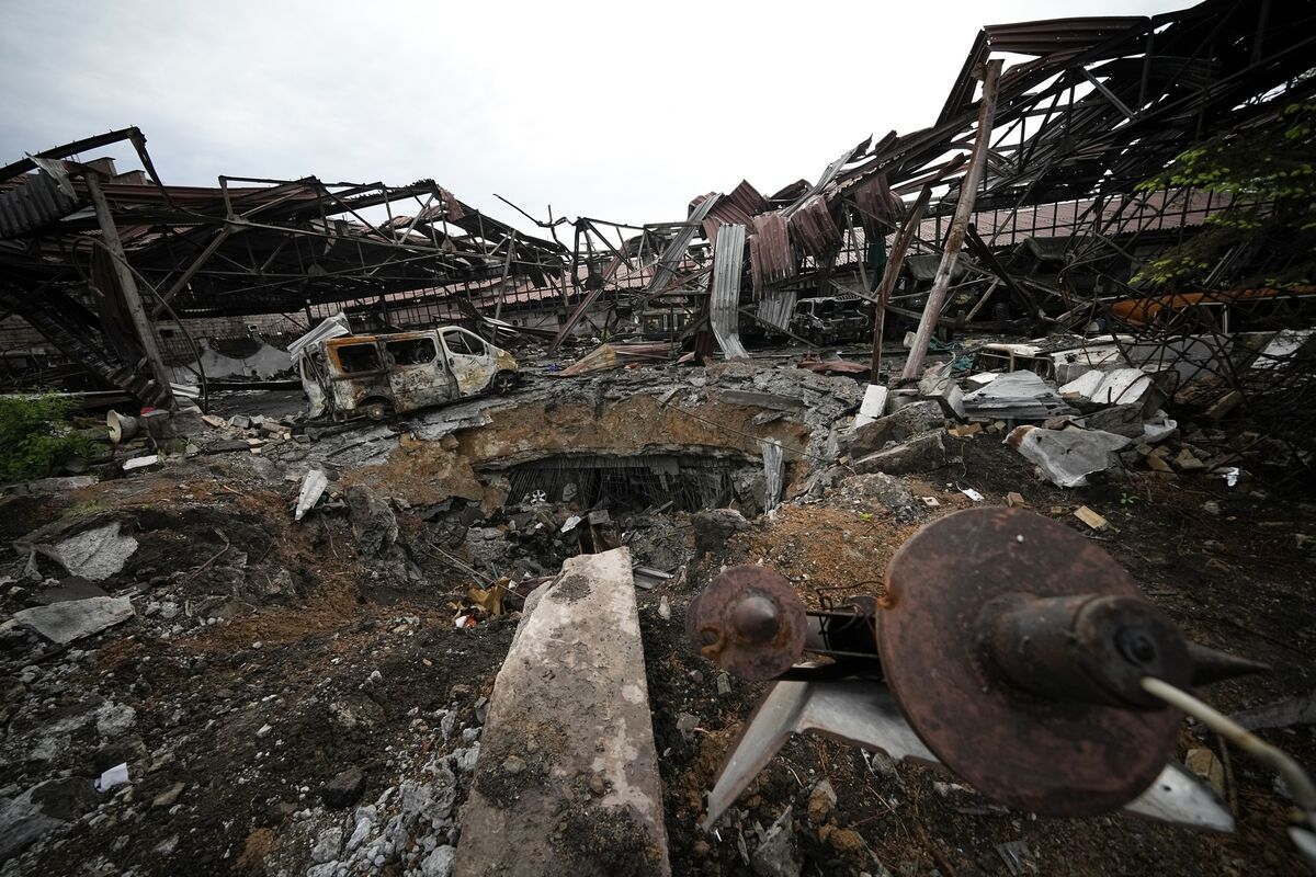 A view of a destroyed part of the Illich Iron &amp; Steel Works Metallurgical Plant in Mariupol, in territory under the government of the Donetsk People's Republic, eastern Ukraine, Wednesday, May 18, 2022. Picture: AP Photo