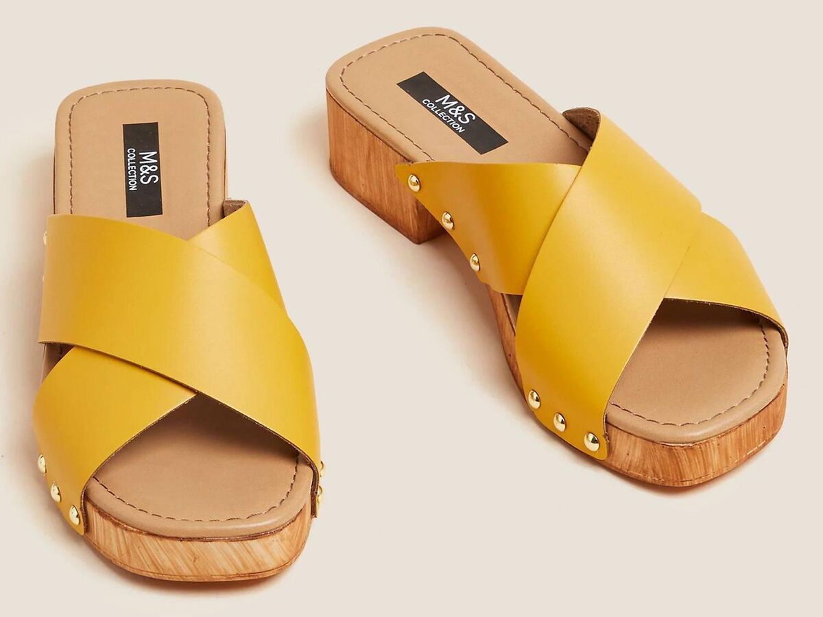 Leather block heel clogs, M&S, €65 Leather block heel clogs, M&S, €65