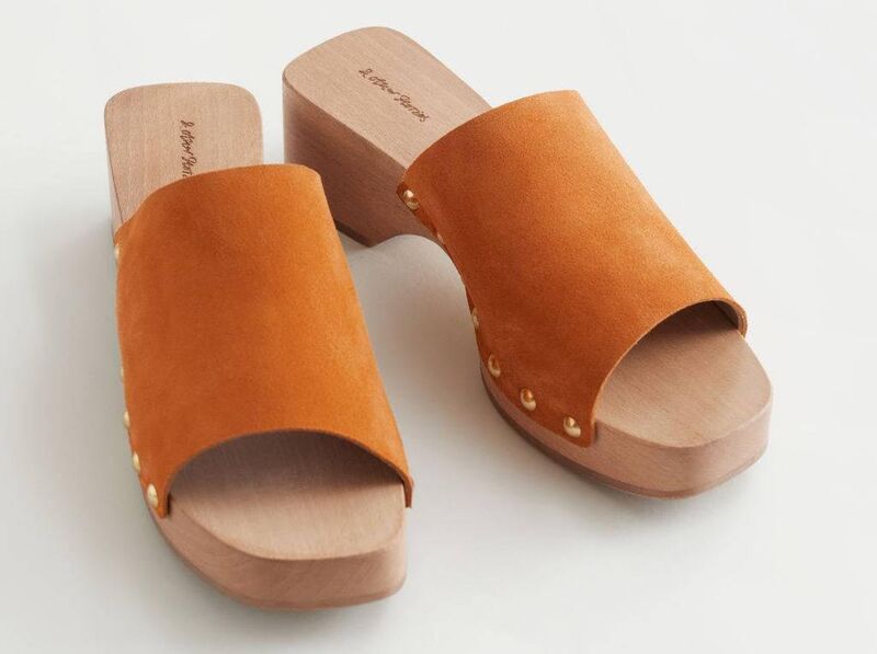 Studded suede wooden clogs, & Other Stories, €89 Studded suede wooden clogs, & Other Stories, €89
