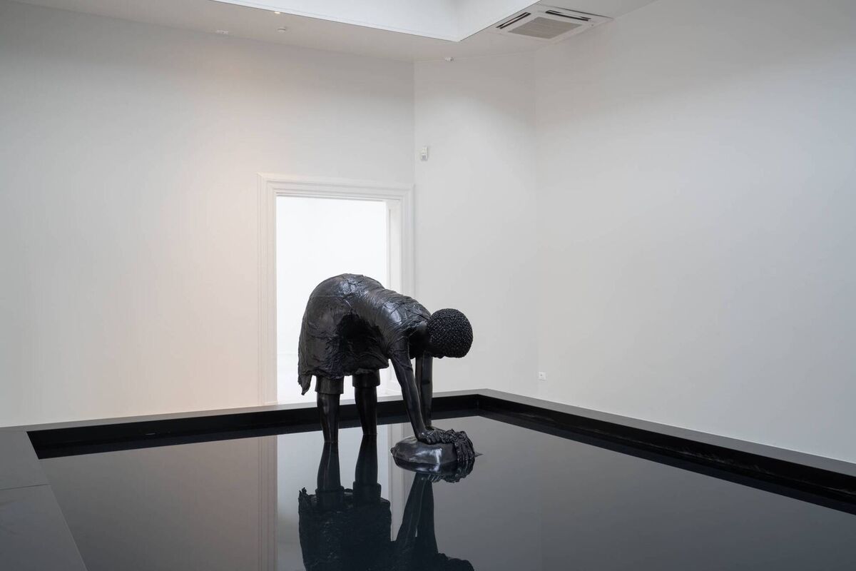 A view of some of American artist Simone Leigh's exhibition. 