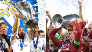 <p>Will Real Madrid or Liverpool lift this season’s Champions League trophy? (Mike Egerton/PA)</p>
