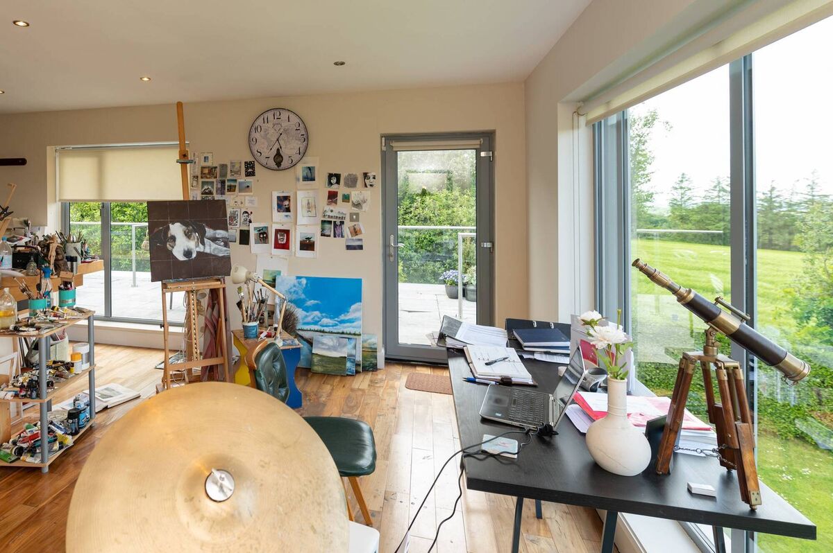 Upstairs triple aspect art studio