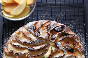 Apple and peach cake