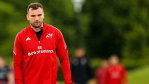 <p>Tadhg Beirne at Munster training on Monday</p>