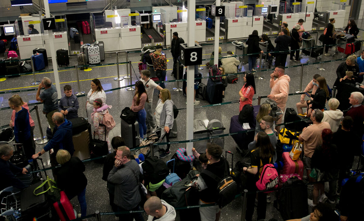 Members of the public at Dublin Airport on Monday. Picture: Gareth Chaney/ Collins Photos