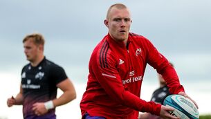 <p>Munster Rugby Squad Training, 10 Acres, UL, Limerick 30/5/2022. Keith Earls has signed a contract extension. ©INPHO/Ben Brady</p>