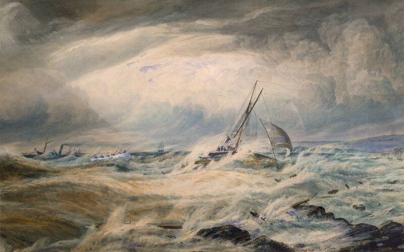 The SS Ibis Built in Cork 1860, Lost Ballycroneen Bay, 1865. Collection Crawford Art Gallery, Cork.