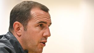 <p>1 June 2022; Assistant coach John O'Shea during a Republic of Ireland U21's press conference at FAI Headquarters in Abbotstown, Dublin. Photo by Seb Daly/Sportsfile</p>