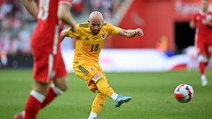 <p>Jonny Williams says Wales are determined to qualify for the World Cup later this year (Rafal Oleksiewicz/PA)</p>