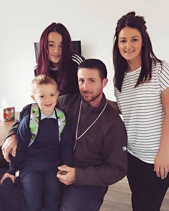Shay McInerney with his sister Róisín and parents Steve and Deborah