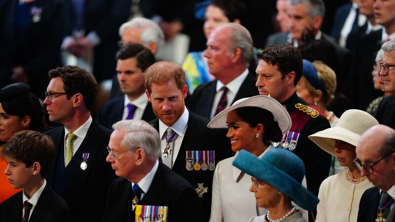 Harry and Meghan back with royals, but relegated at Queen’s Jubilee service