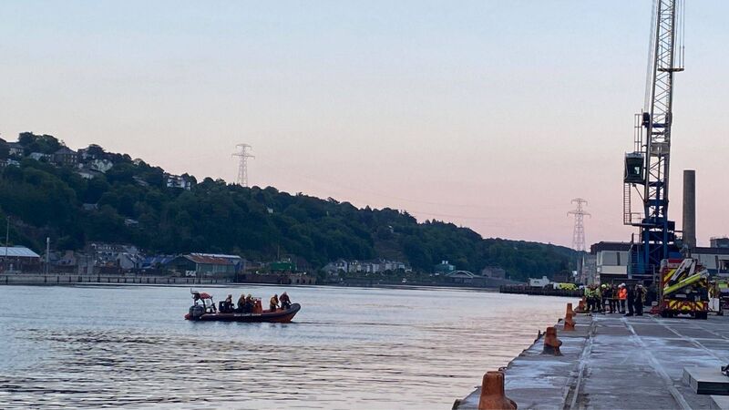 Rescuers on the scene of the incident on Friday. Picture: Eimer McCauley Rescuers on the scene of the incident on Friday. Picture: Eimer McCauley