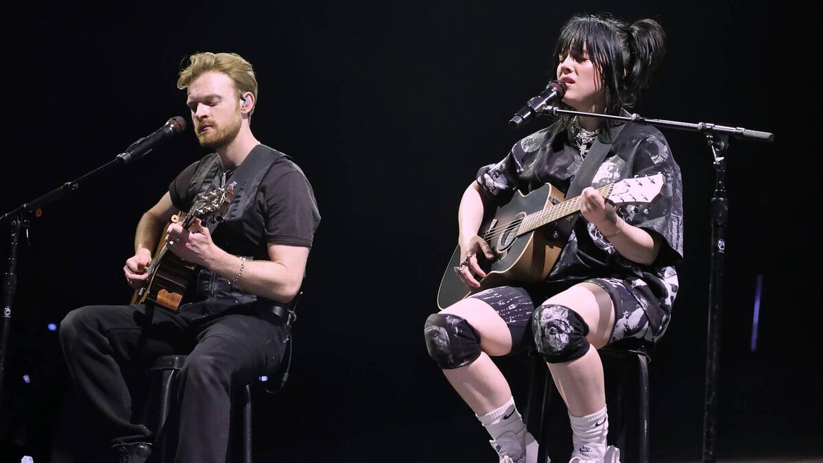 Billie Eilish performs earlier this year with her brother, Finneas. File picture: Amy Sussman/Getty Images for Coachella