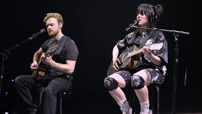 Billie Eilish performs earlier this year with her brother, Finneas. File picture: Amy Sussman/Getty Images for Coachella