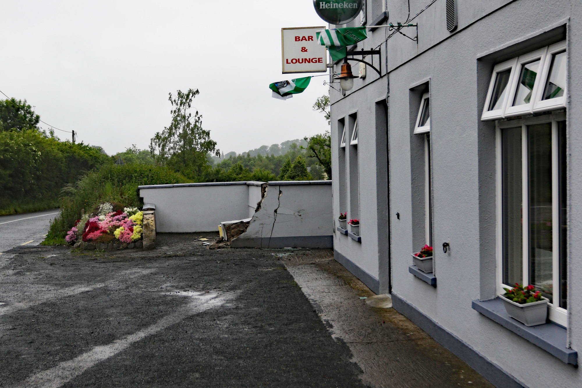 The victim, named locally as Luke Buckley, from Grange, Co. Limerick, died after his car struck a wall at The Cat’s Cradle bar, Picture: Brendan Gleeson