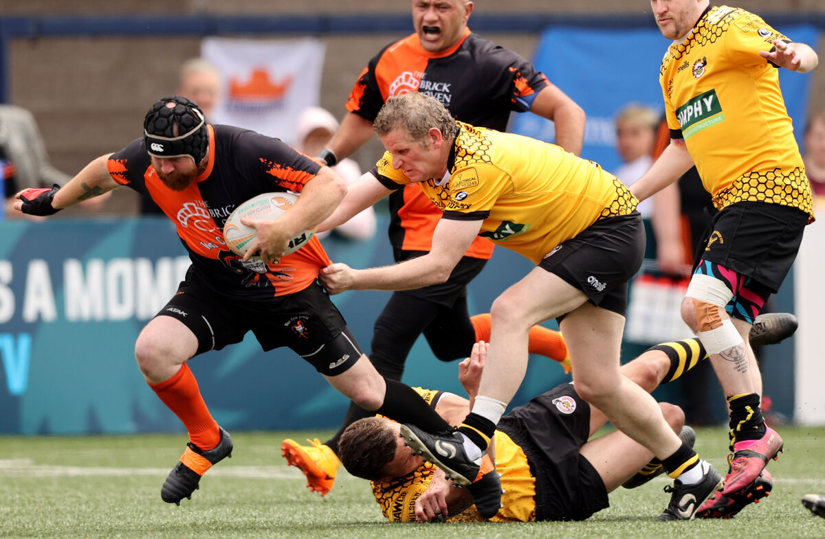 Bumble Bees RUFC from England contend with West Cork Jesters during the International Mixed Ability Rugby Tournament World Cup at Musgrave Park in Cork. Picture: Tom Maher/Inpho Bumble Bees RUFC from England contend with West Cork Jesters during the International Mixed Ability Rugby Tournament World Cup at Musgrave Park in Cork. Picture: Tom Maher/Inpho