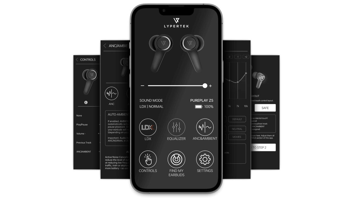 Lypertek PureControl app. Picture Lypertek. Lypertek PureControl app. Picture Lypertek.