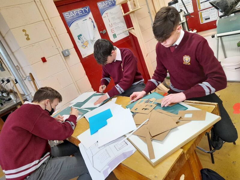 Students at work in Bishopstown Community College. Students at work in Bishopstown Community College.