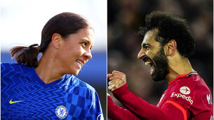 Sam Kerr and Mohamed Salah topped the vote of PFA members (Jacques Feeney/Mike Egerton/PA)