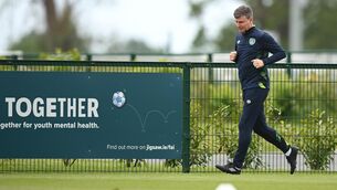 <p>10 June 2022; Manager Stephen Kenny during a Republic of Ireland training session at the FAI National Training Centre in Abbotstown, Dublin. Photo by Stephen McCarthy/Sportsfile</p>