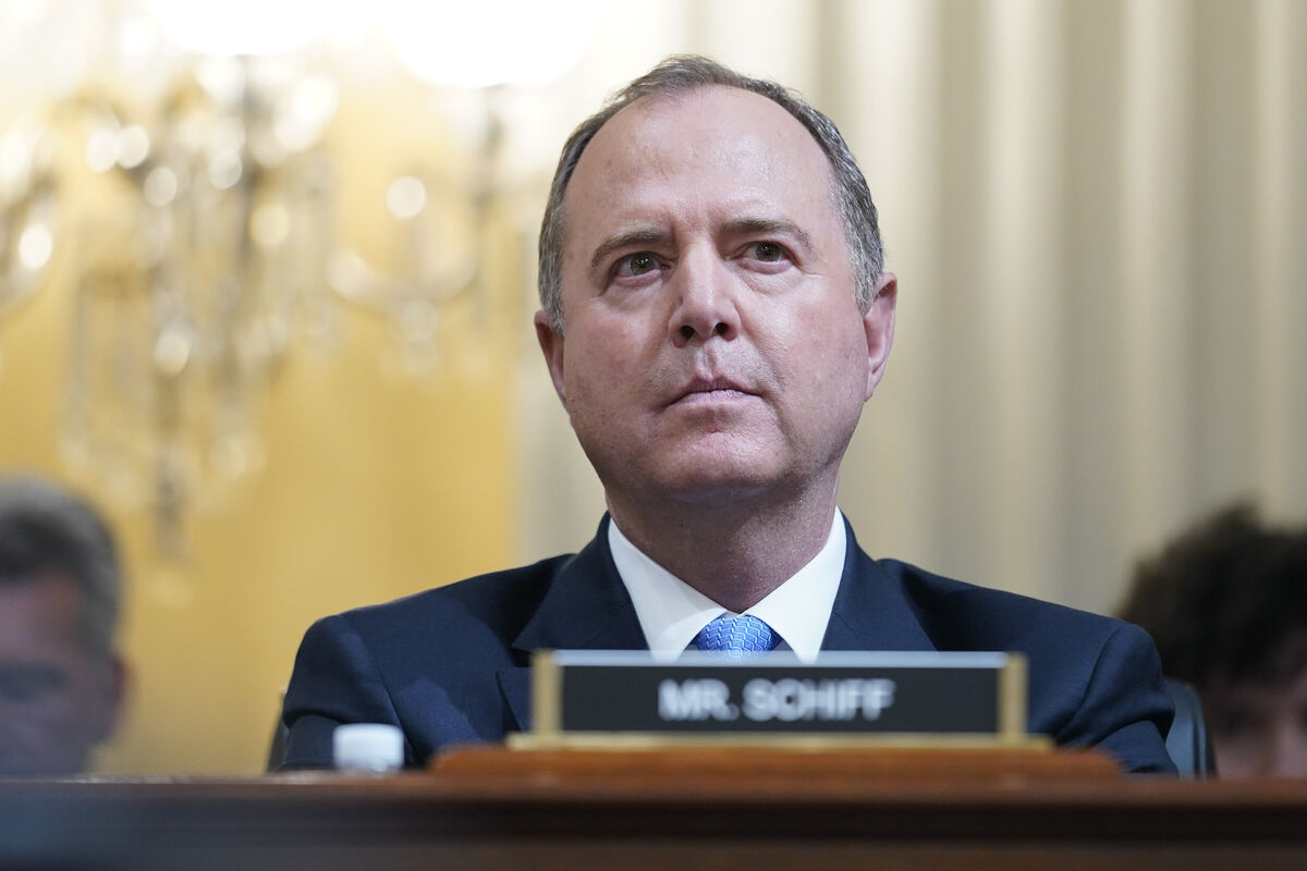 Democratic Representative Adam Schiff said he would like the justice department to investigate any credible allegation of criminal activity on the part of Donald Trump (Andrew Harnik/AP)