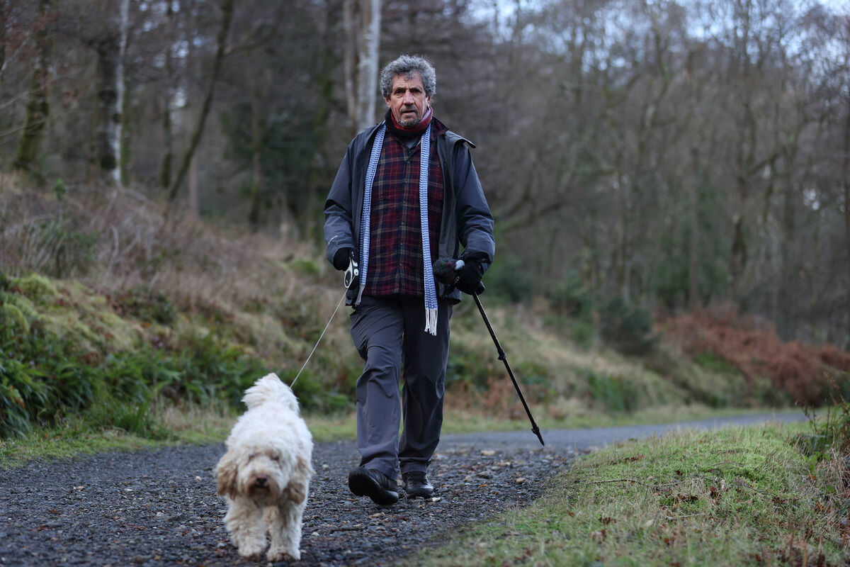Charlie Bird and his dog Tiger. Picture: Maxwells Dublin
