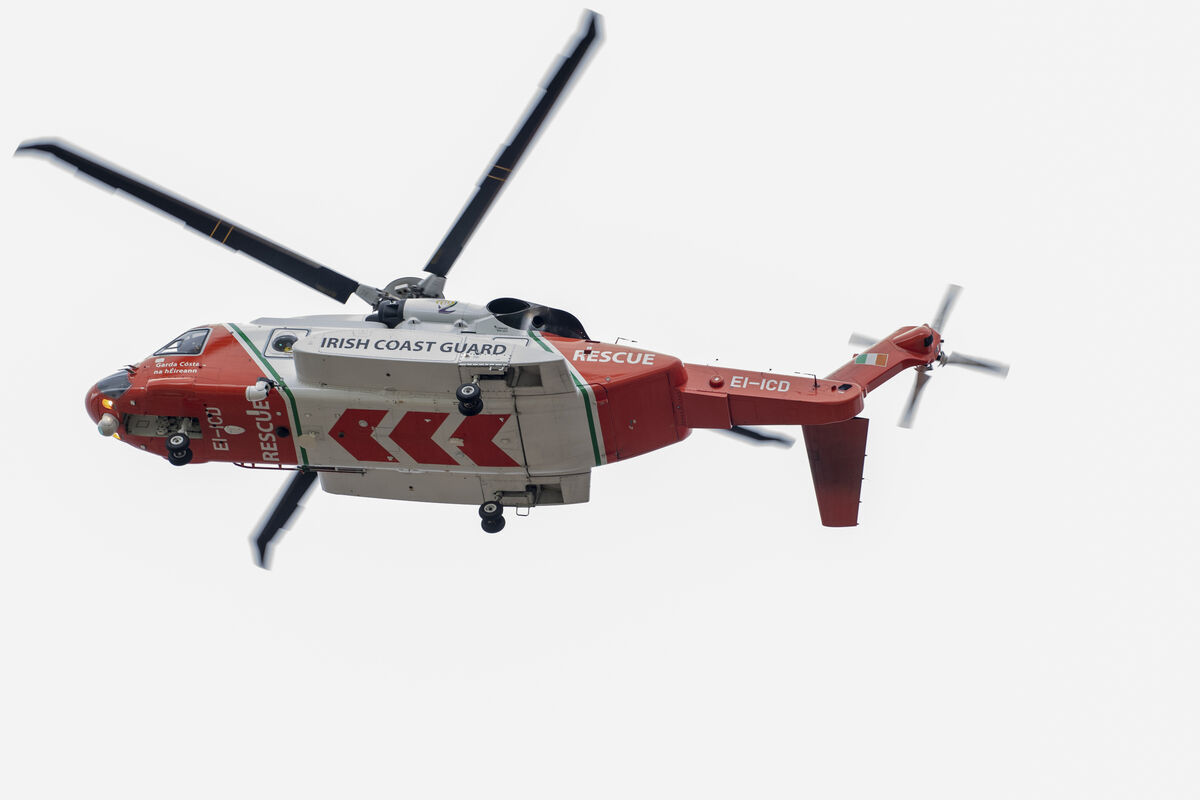 Rescue 115 assisting Kerry Mountain Rescue Team in the rescue this morning. Picture: Domnick Walsh