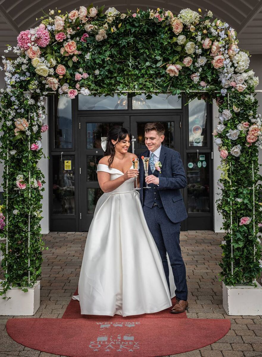 Irene O'Donoghue and Alex Shields were married in a humanist ceremony at Killarney Oaks Hotel