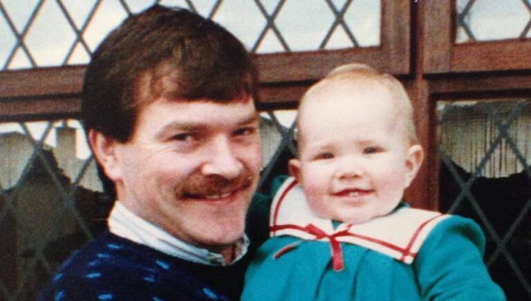 Aoibhín Garrihy as a baby with her Dad Aoibhín Garrihy as a baby with her Dad