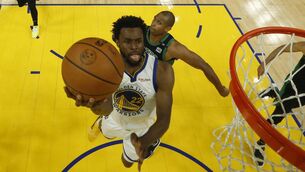 <p>Andrew Wiggins had 26 points and 13 rebounds as the Warriors opened a 3-2 lead in the NBA finals over the Boston Celtics </p>