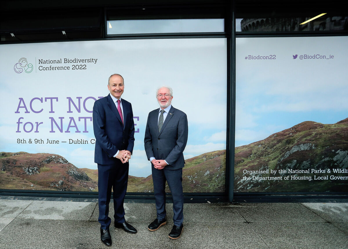Taoiseach Micheál Martin and Minister of State for Heritage and Electoral Reform Malcolm Noonan TD. Picture: Maxwells Dublin