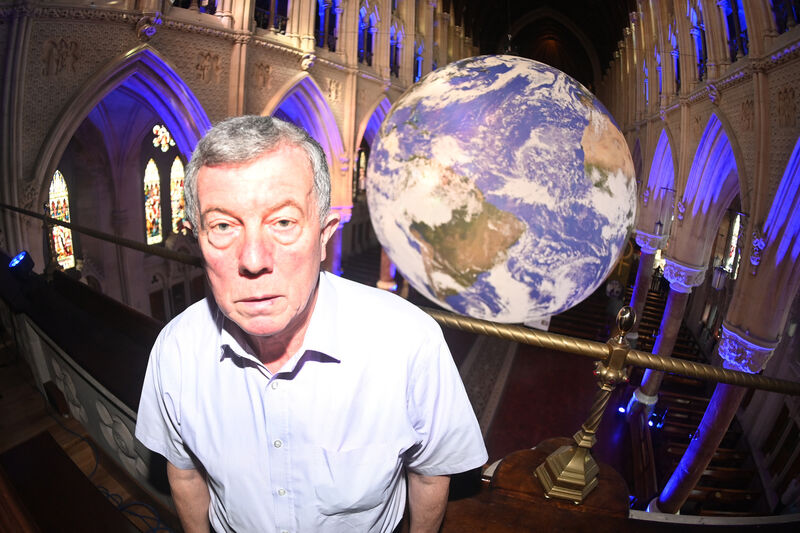 Peter Daly, volunteer with the installation at Cobh Cathedral. Picture; Eddie O'Hare