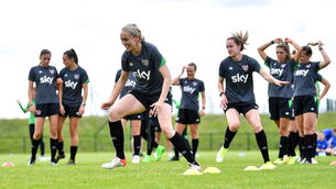 <p>15 June 2022; Stephanie Roche during a Republic of Ireland Women training session at FAI Headquarters in Abbotstown, Dublin. Photo by Piaras Ó Mídheach/Sportsfile</p>